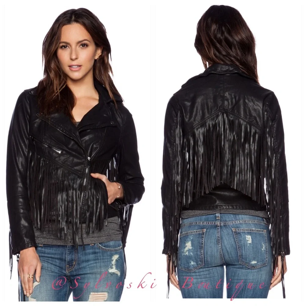 🔥 BlankNYC Fringe Moto Jacket in Let it Ride NWT - Picture 1 of 9